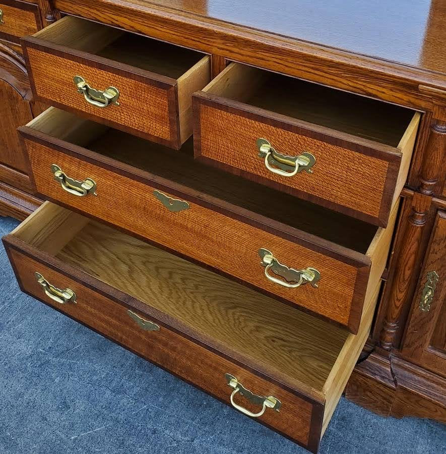 Dresser/buffet/sideboard oak with bevel glass mirror
