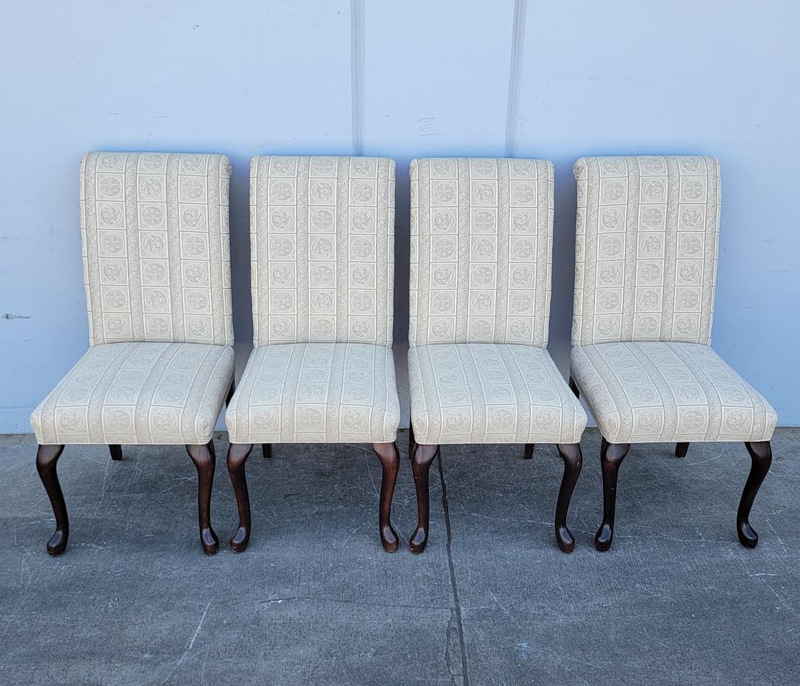 Dining side chairs (4) beige/tan