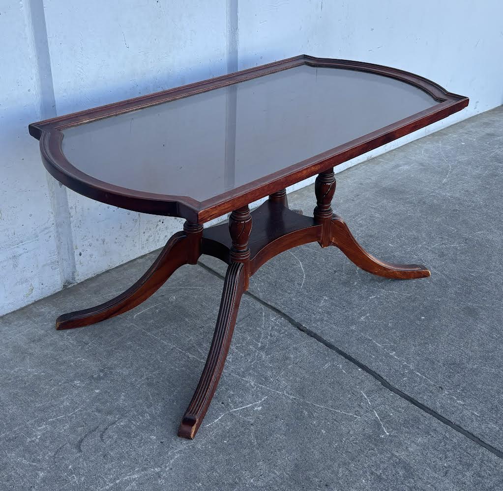 Antique Glasstop Coffee Table