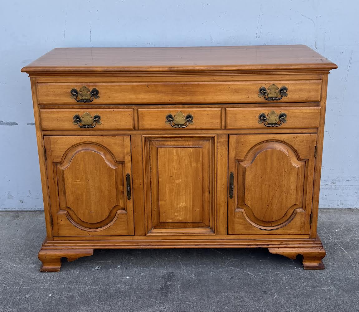Vintage Tall Dresser Buffet Solid Wood