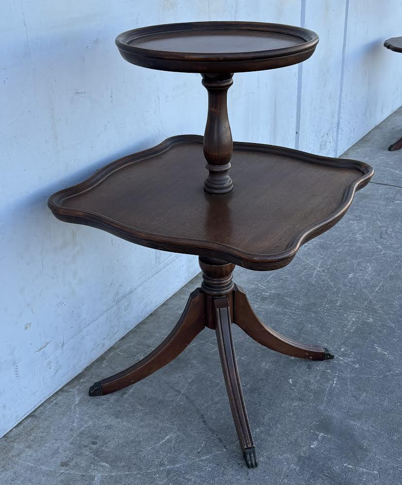 20th Century Mahogany Two-Tier Desert Table