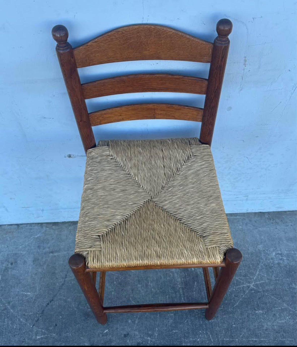 Vintage Wood Antique Barstool