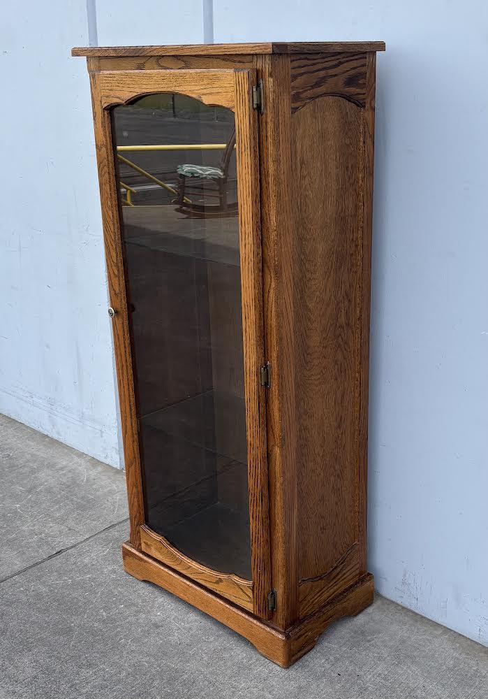 Vintage Curio Cabinet 3 tier Glass