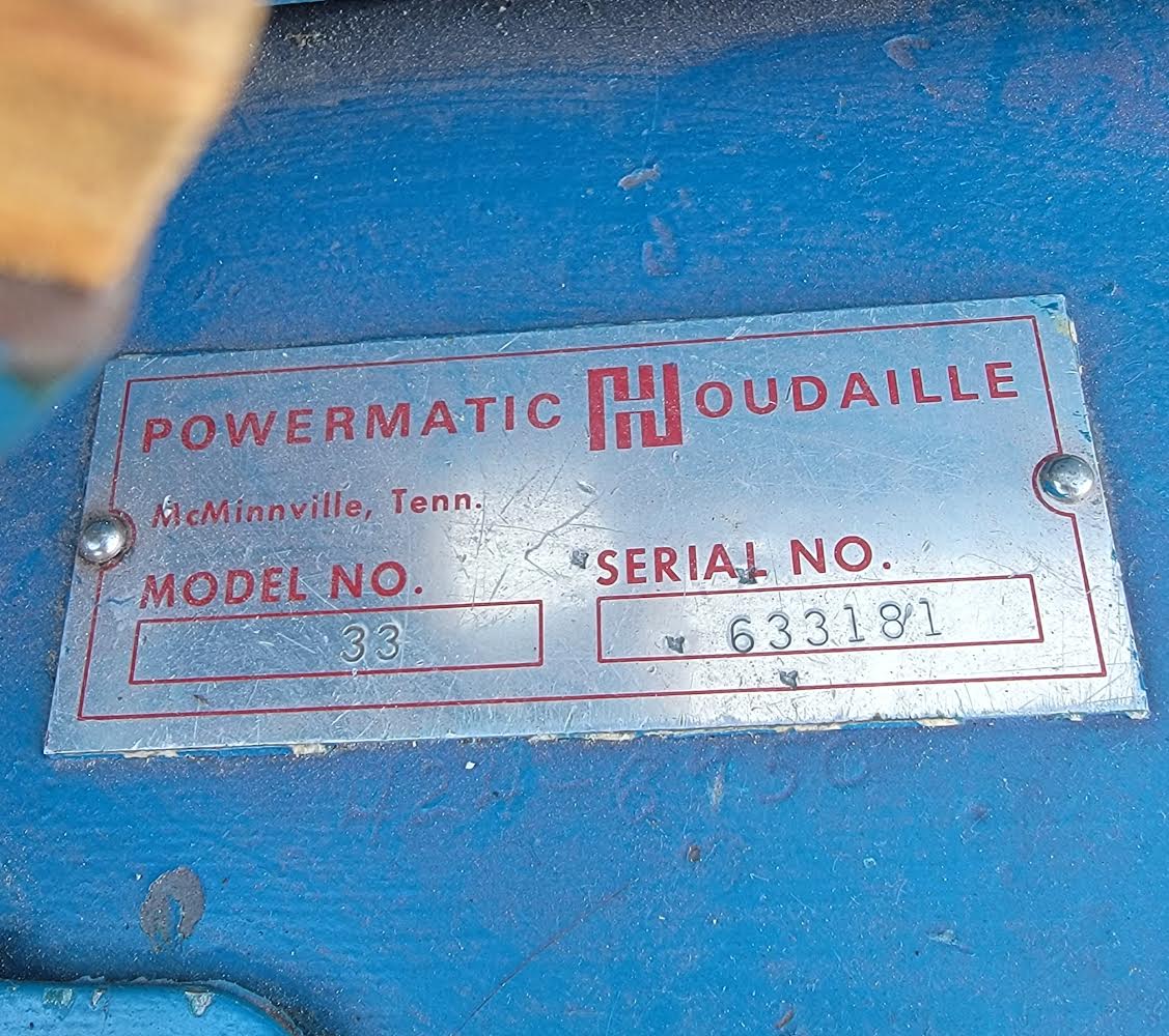 Powermatic belt sander (not tested/ selling as is)