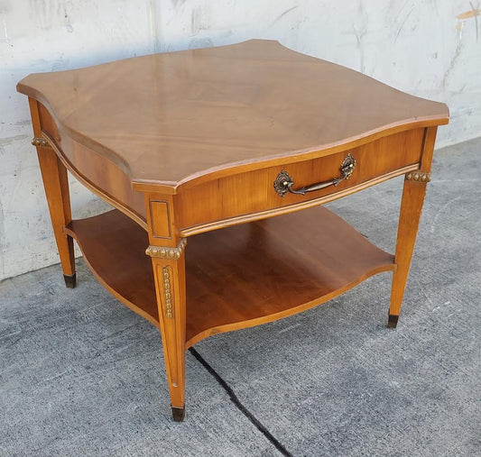 End/side table with drawer light wood French style