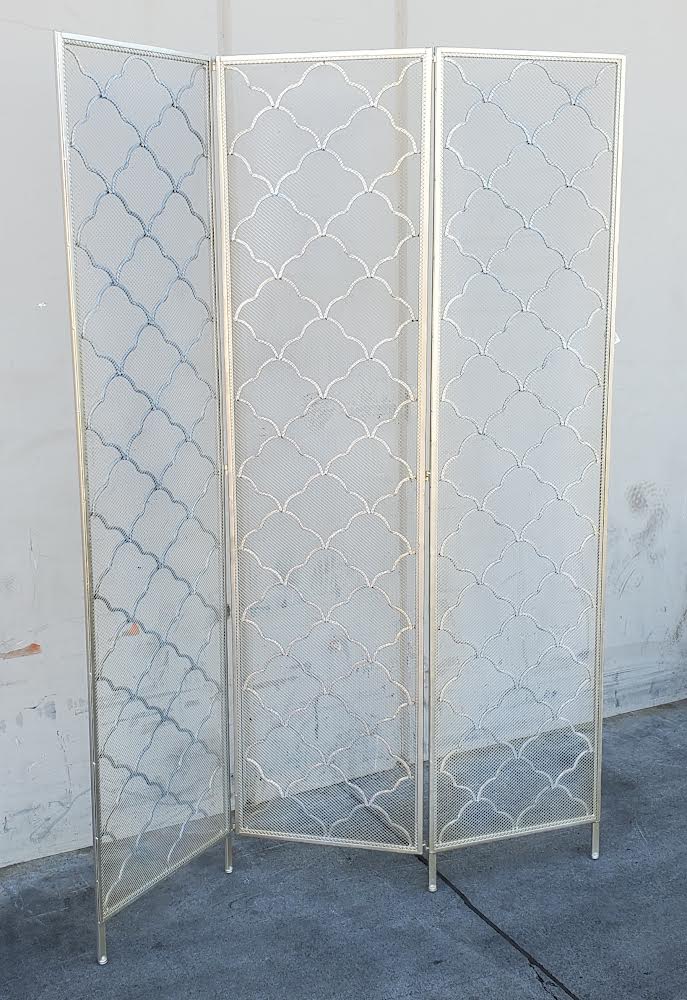 Room divider 3 panel metal