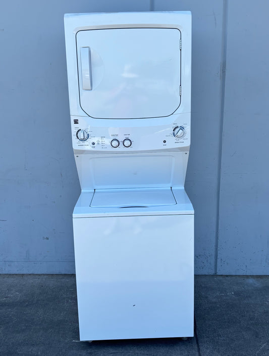 Kenmore white stacked washer and dryer laundry center