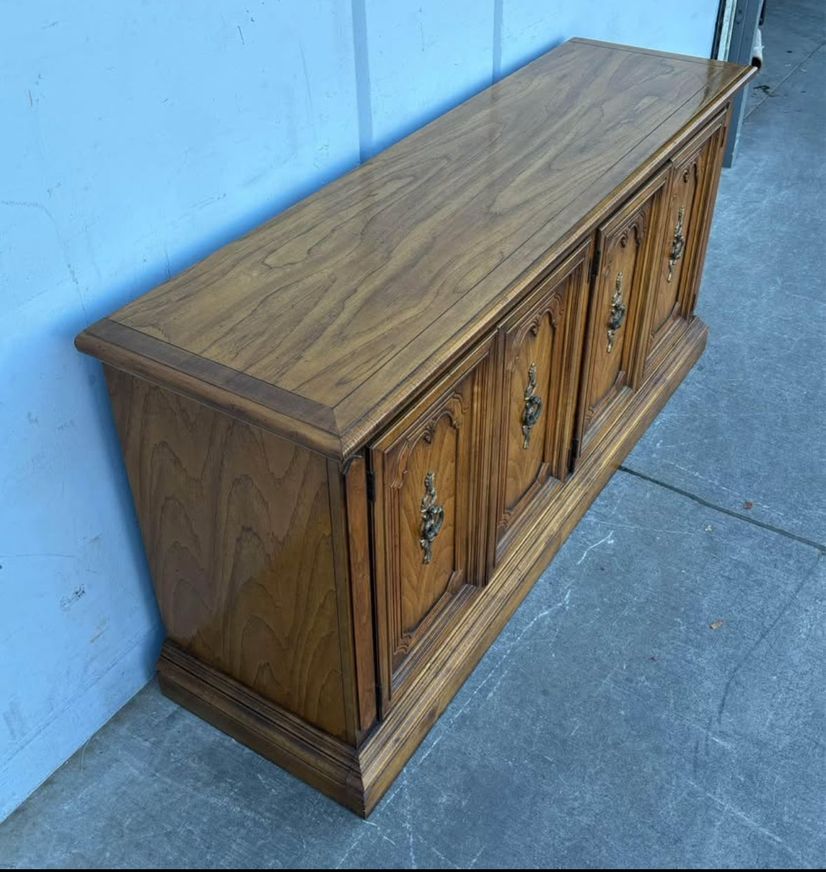 Antique Wood Buffet Cabinet
