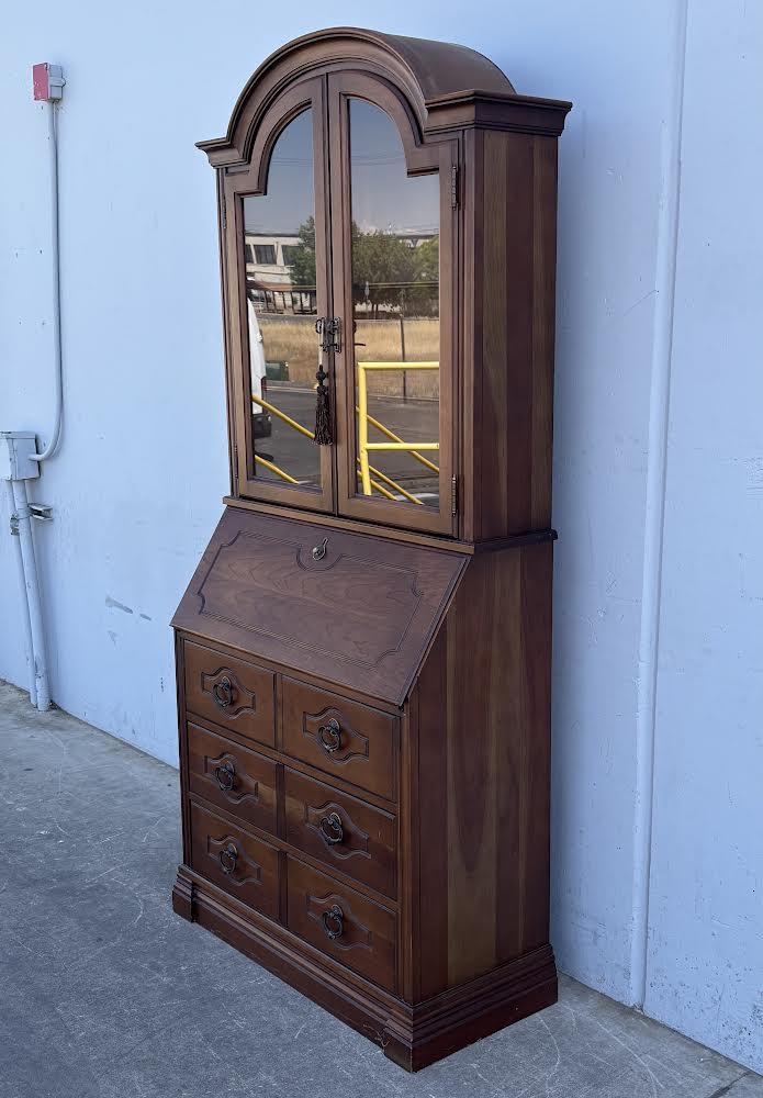 Antique Glass Secretary Desk