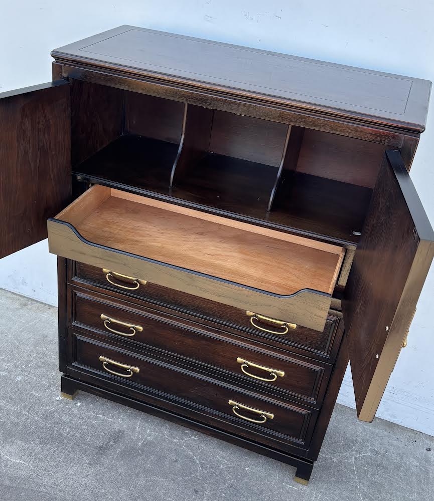American of Martinsville Oriental Style Chest Vintage Asian armoire/ wardrobe/Dresser Organizer Tall Wide