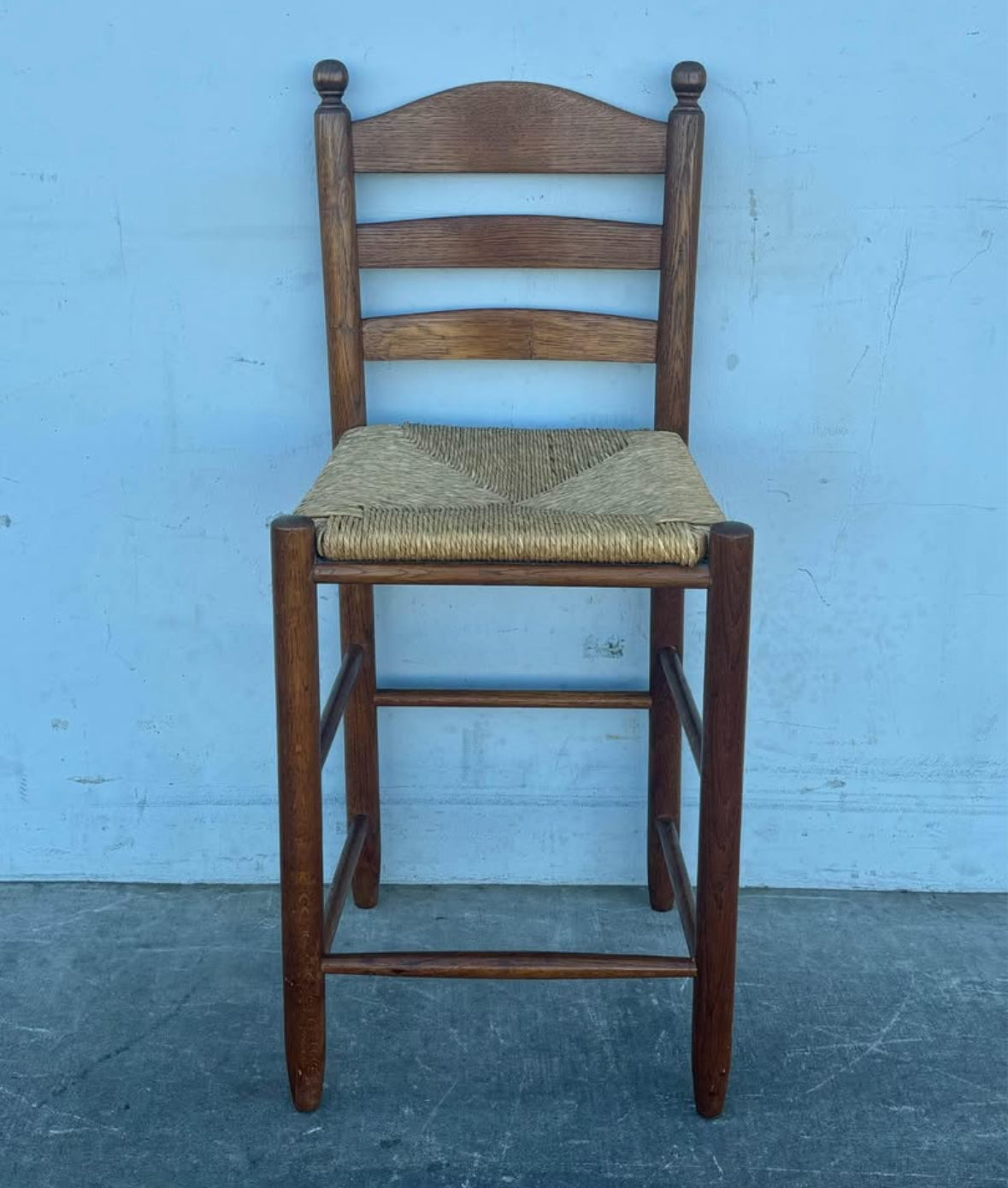 Vintage Wood Antique Barstool