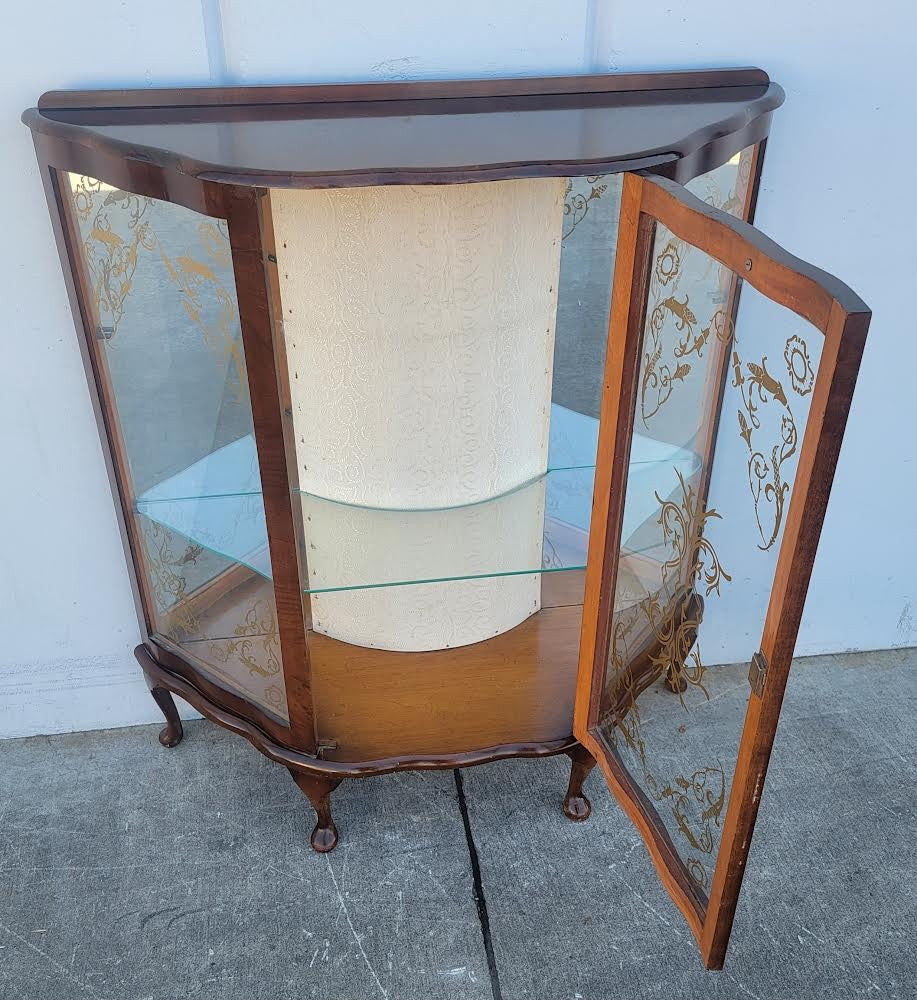 Harris & rose furniture curio display cabinet antique/vintage