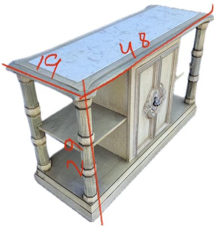 Console/server table cabinet blonde
