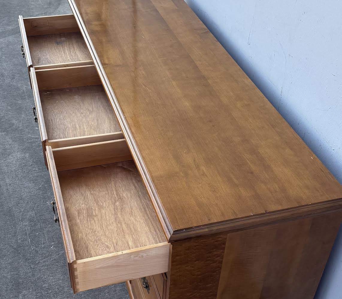 Genuine eastern hard rock maple Solid Wood 12 Drawer Antique Dresser L A period Furn.