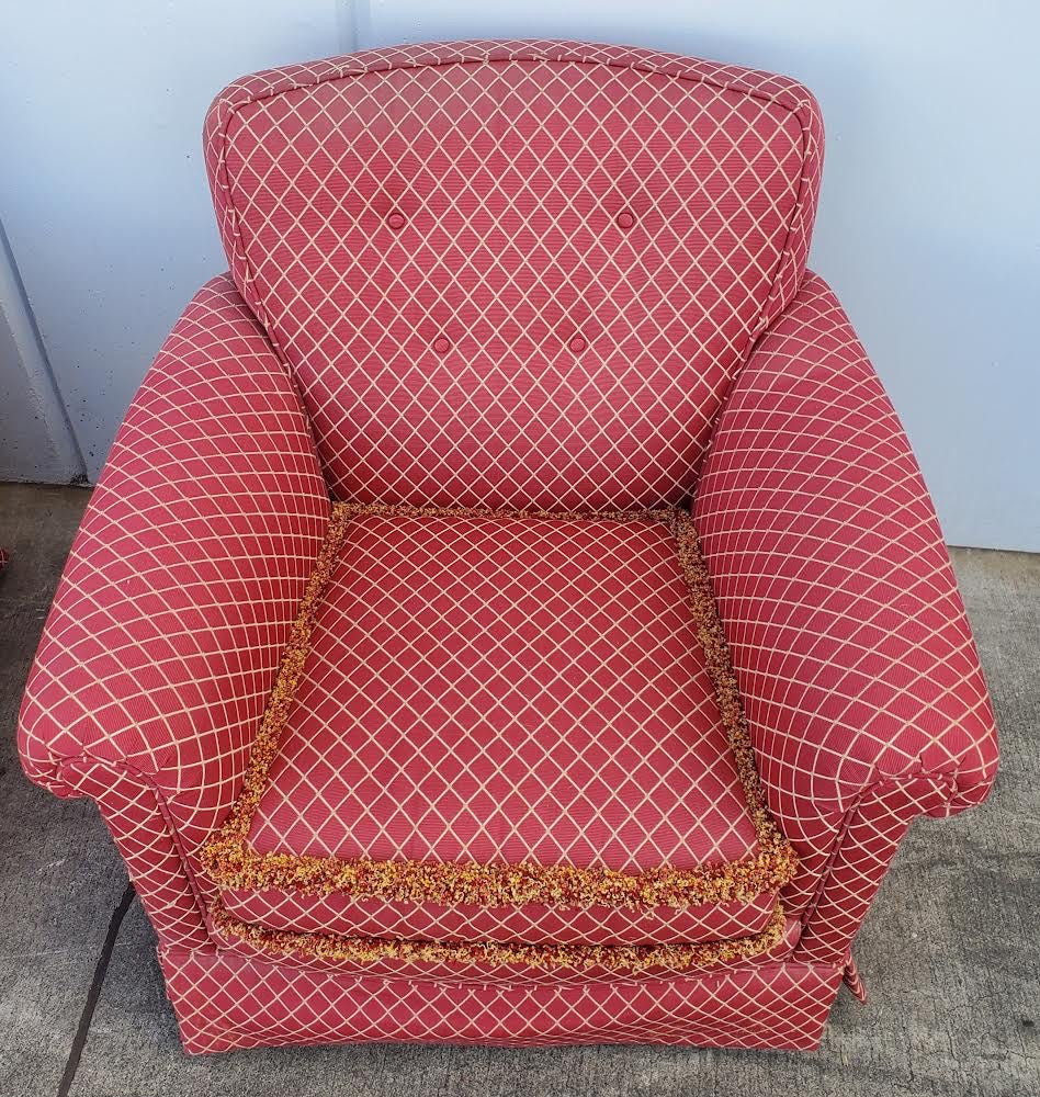 red armchairs (2) antique/ vintage