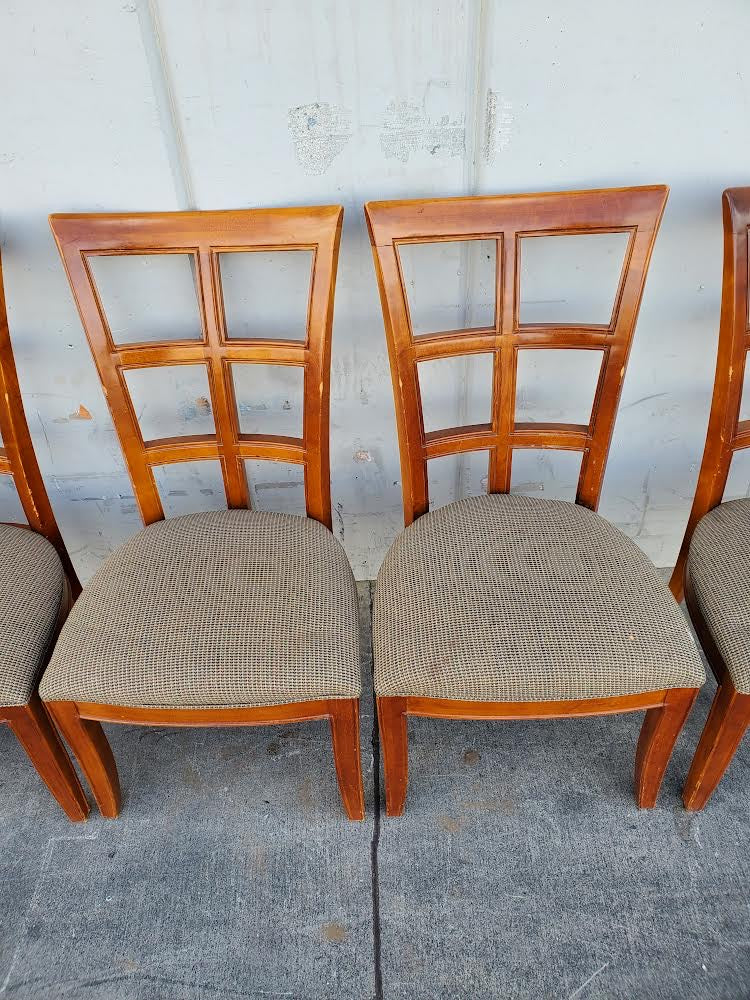 Dining side chairs (5) light wood
