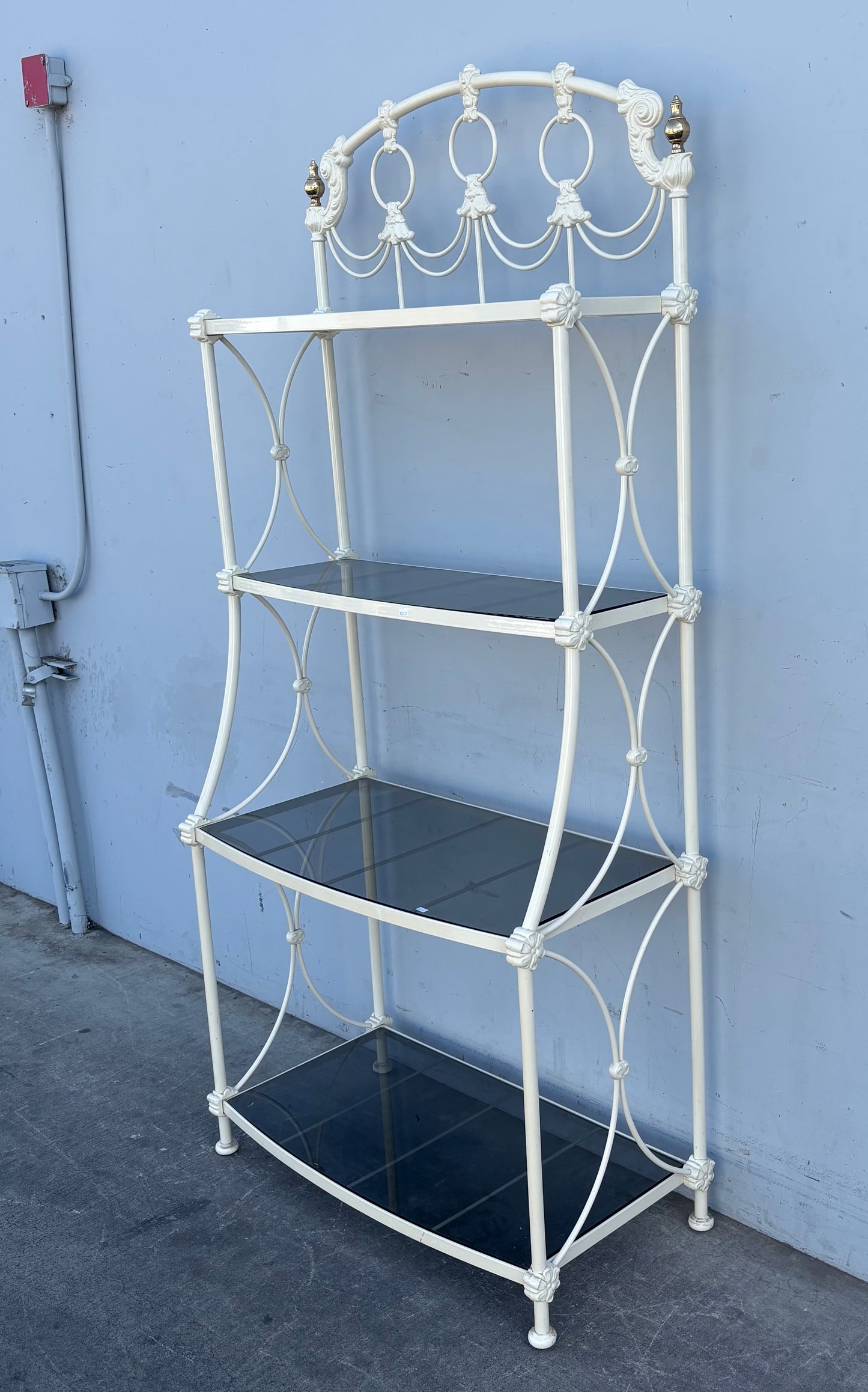 White bakers rack / shelf / stand