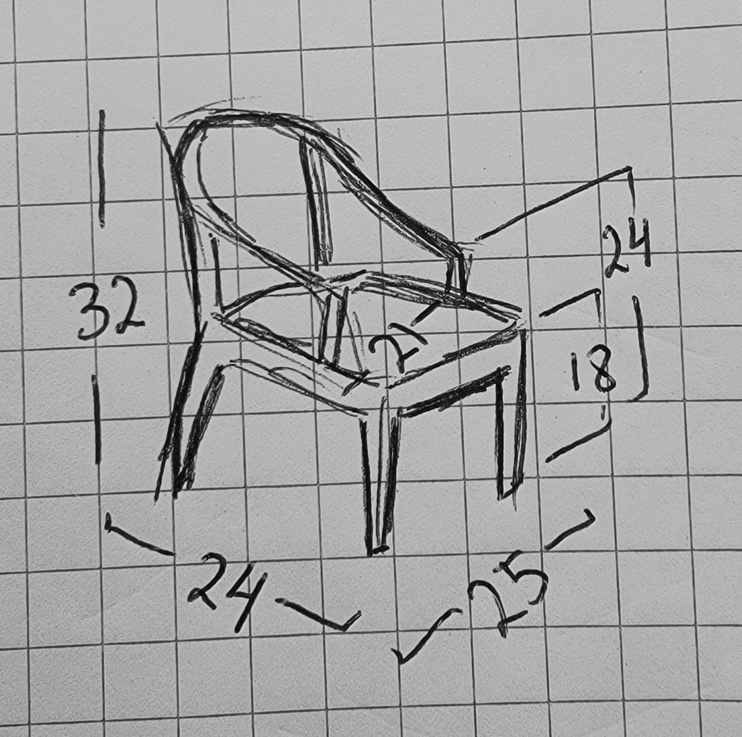Mid Century 4 Chairs