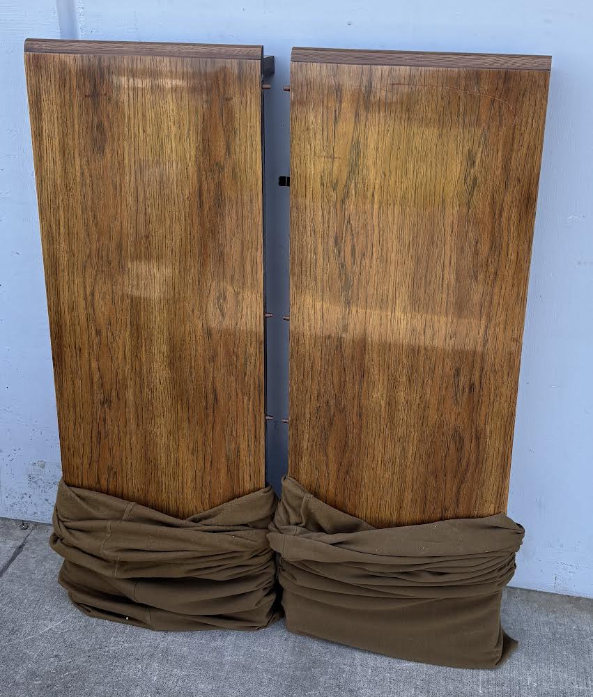 Vintage Dining Table Solid Wood With 8 Dining Chairs Cane