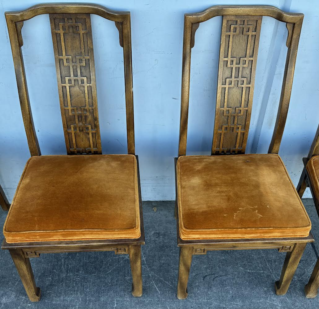6 Vintage Asian Century Chin Hua Chinoiserie Raymond Sobota Dining Chairs
