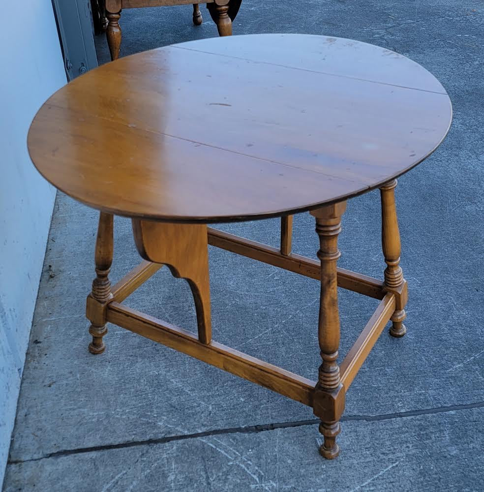 round table with drop leaf sides
