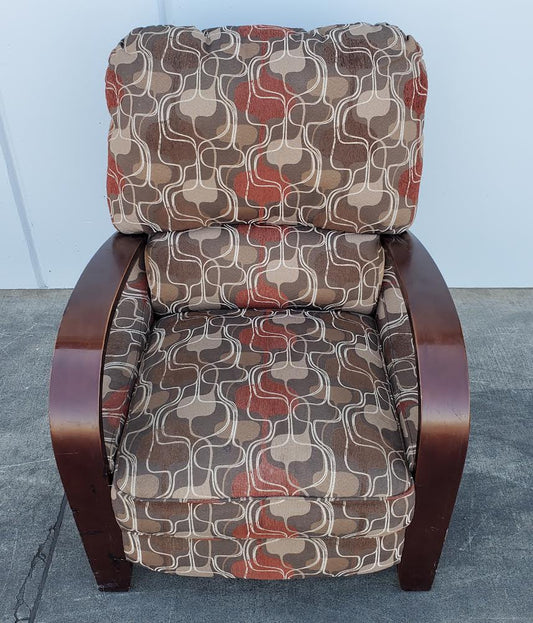 Brown fabric recliner armchair accent/living room chair
