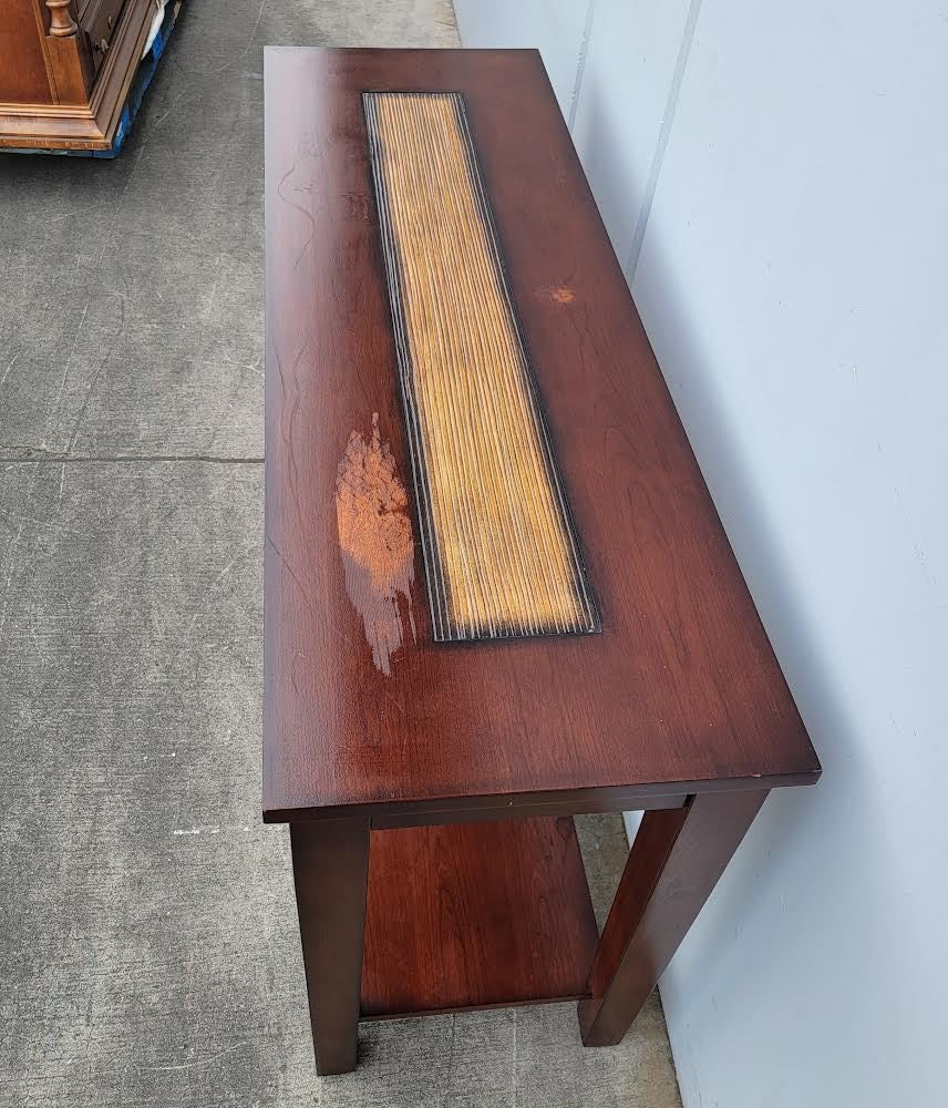 dark wood console/sofa/hallway table