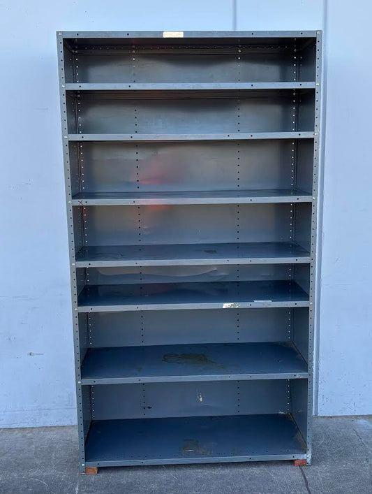 Grey Metal Garage Organizer Shelfs