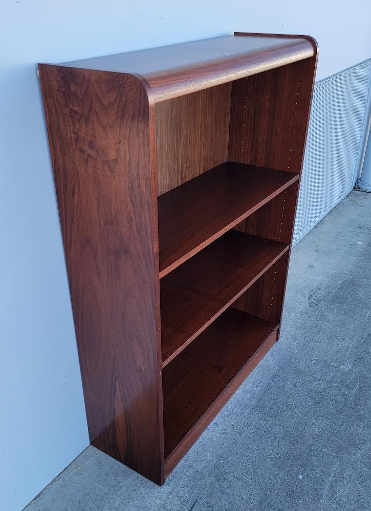 Dark wood danish teak modern style short/small bookcase/ bookshelf