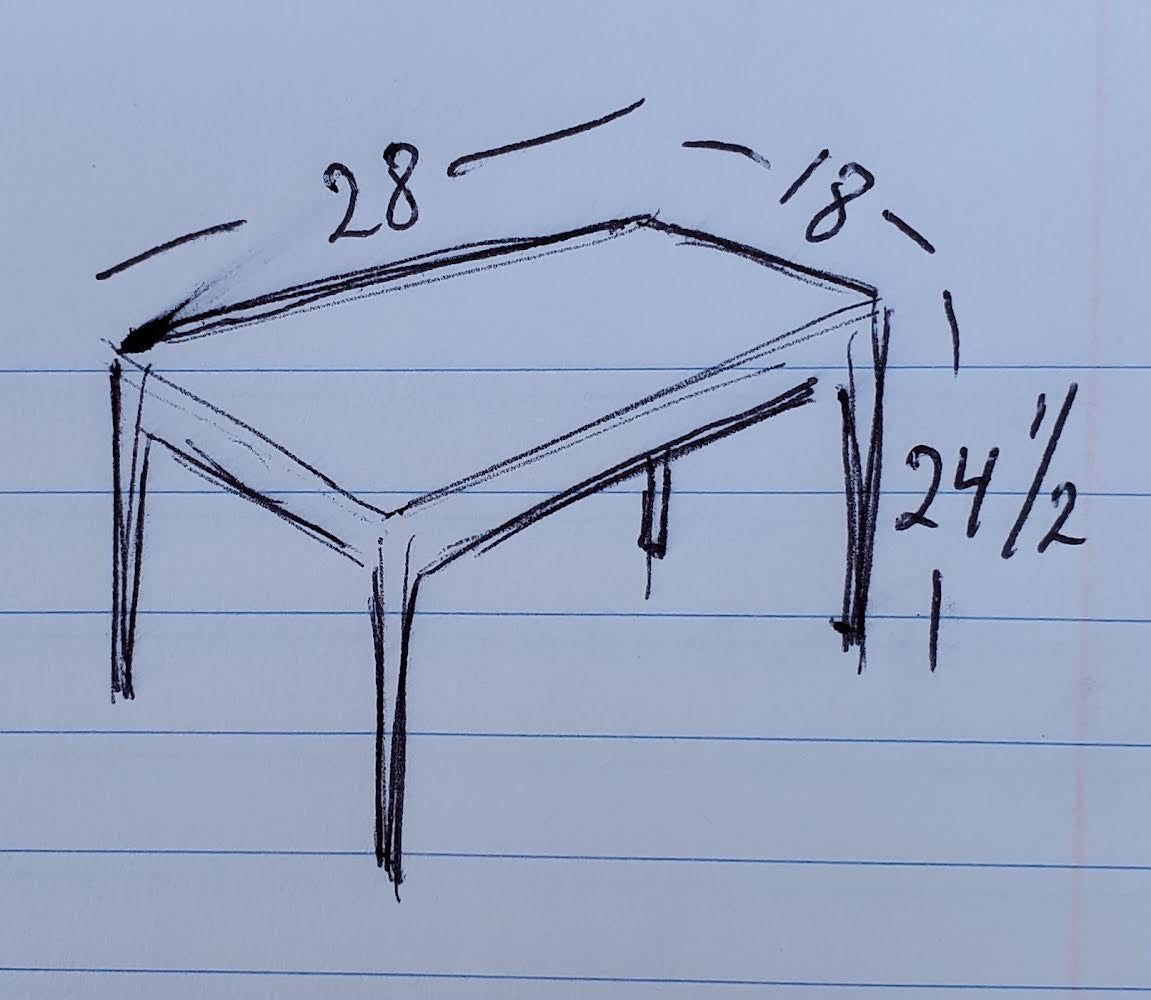 end/side table Queen Anne style with pull out sides