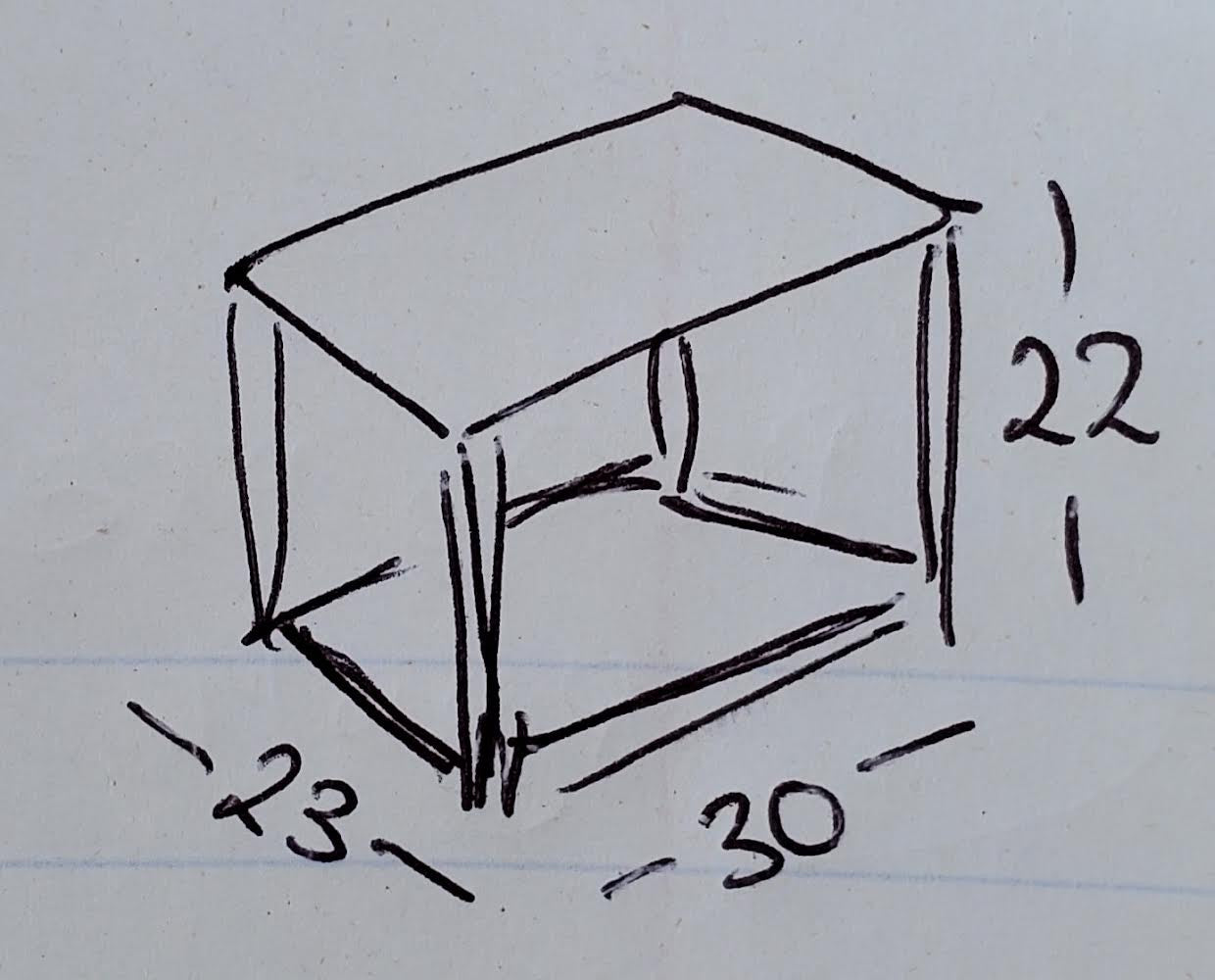 Glass top end/side table