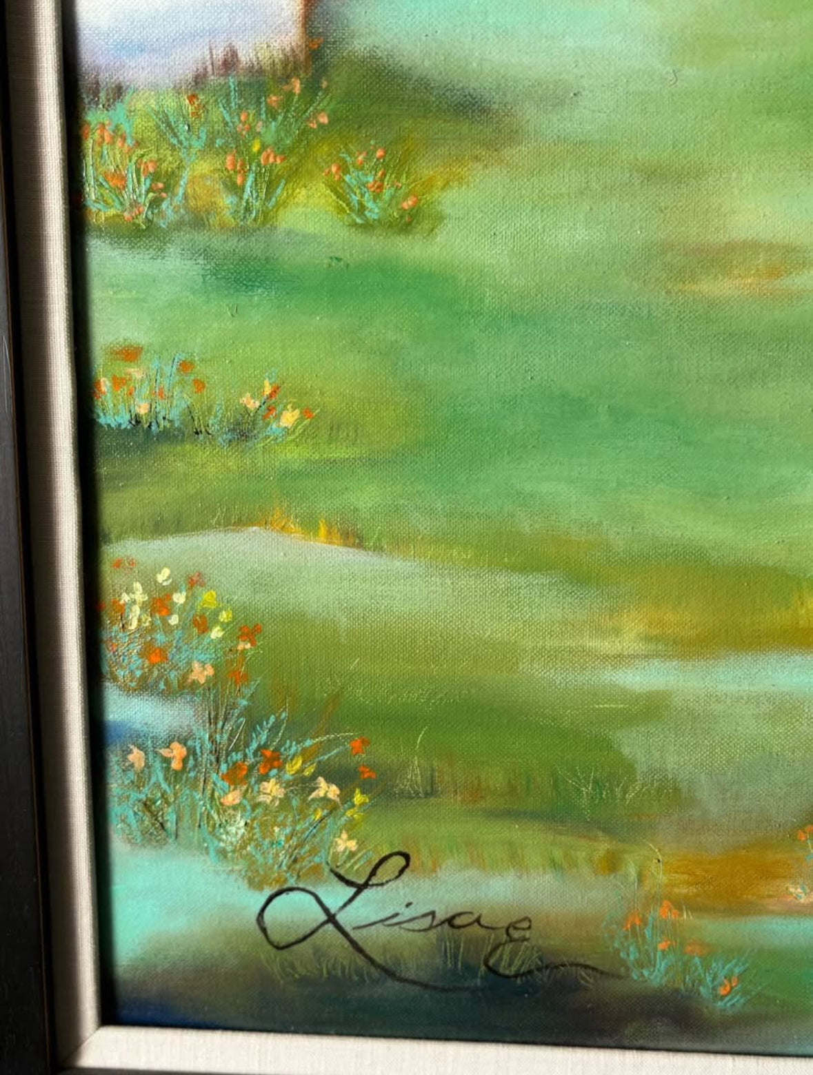 Vintage Race Horse Painting Oil on Canvas “California Chrome” Signed Framed 46x36 Framed