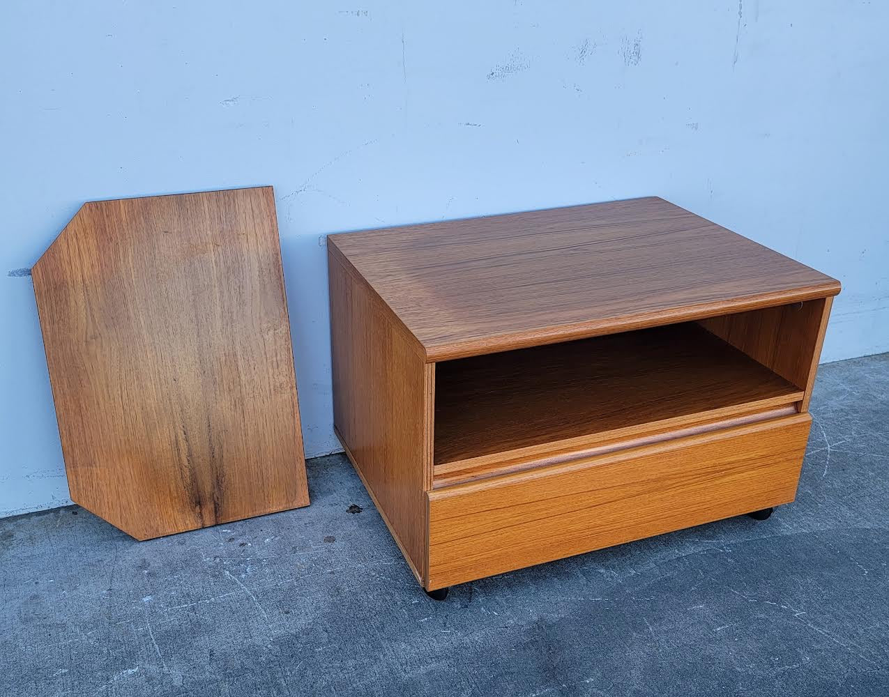 Danish teak tv stand/ file/ storage cabinet