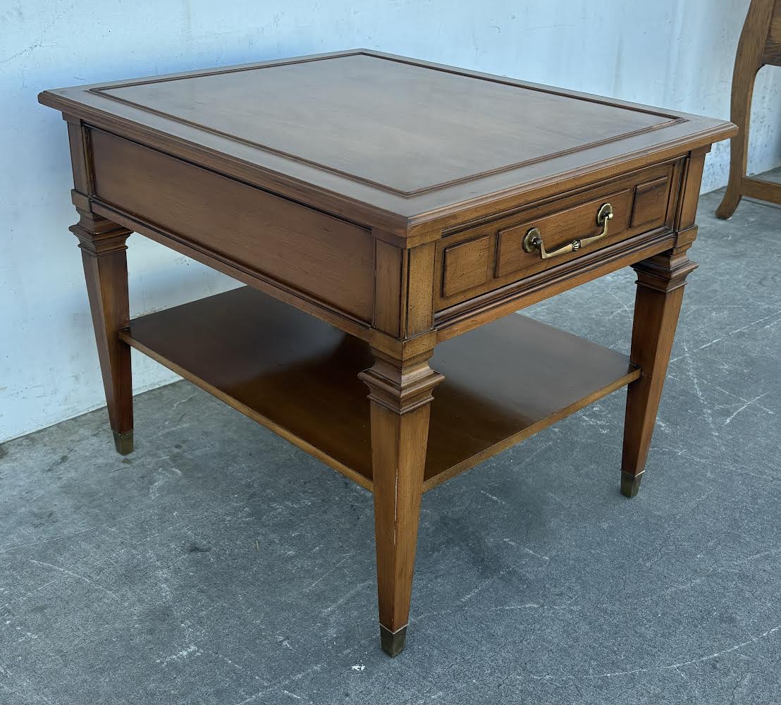 Hekman Vintage 1960s End Table With Drawers