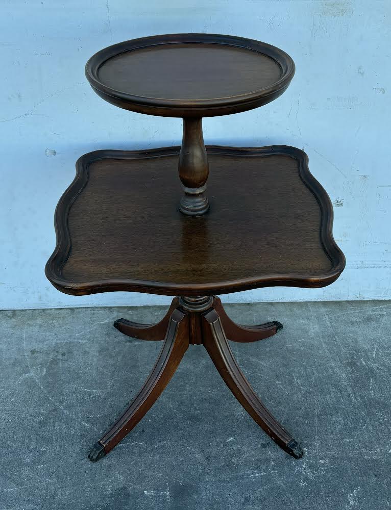 20th Century Mahogany Two-Tier Desert Table