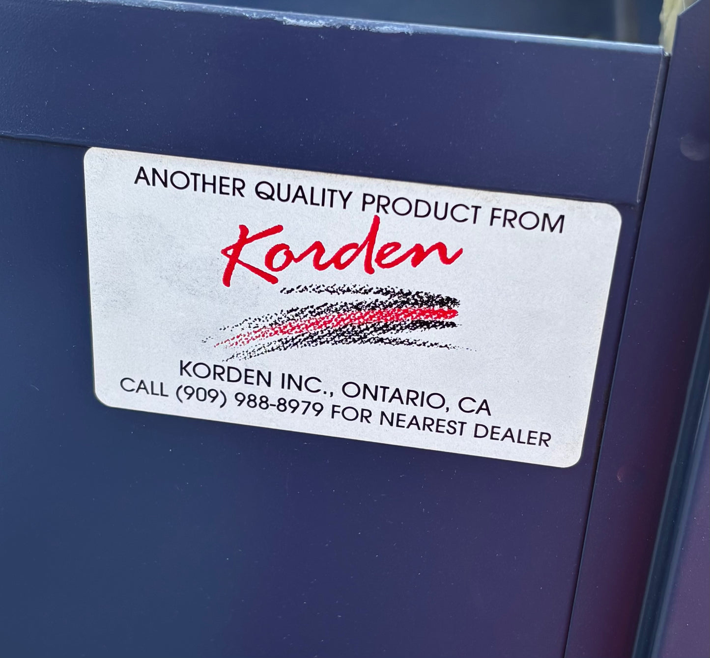 Korden Blue Filing Cabinet Organizer