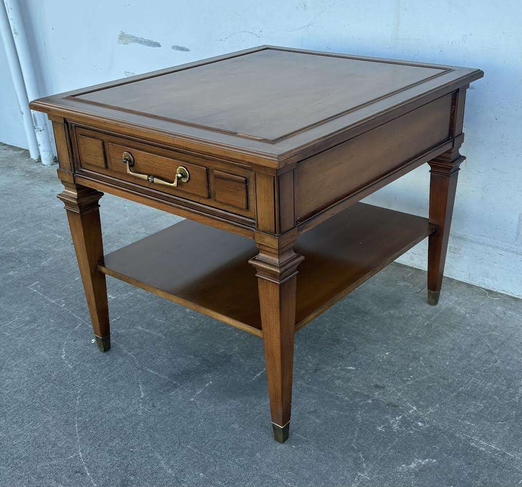 Hekman Vintage 1960s End Table With Drawers