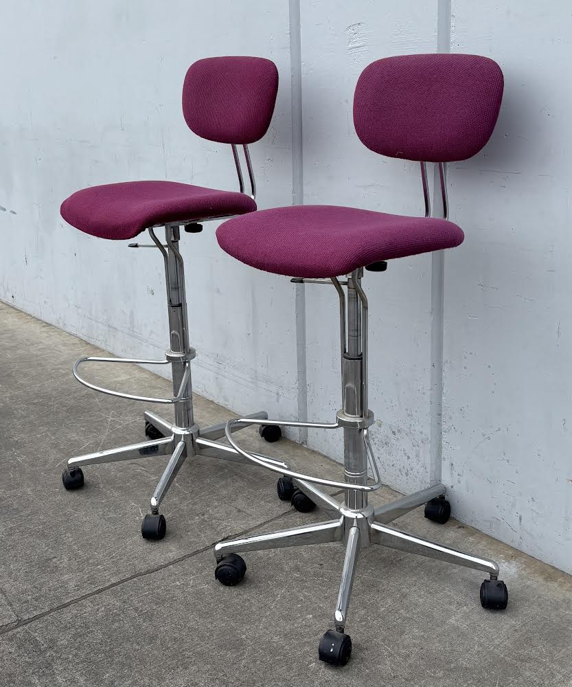 Italian drafting/ bar /counter stools/ chairs MCM