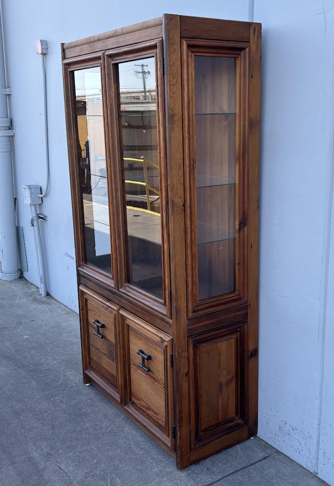 Vintage Hutch Glass China Cabinet