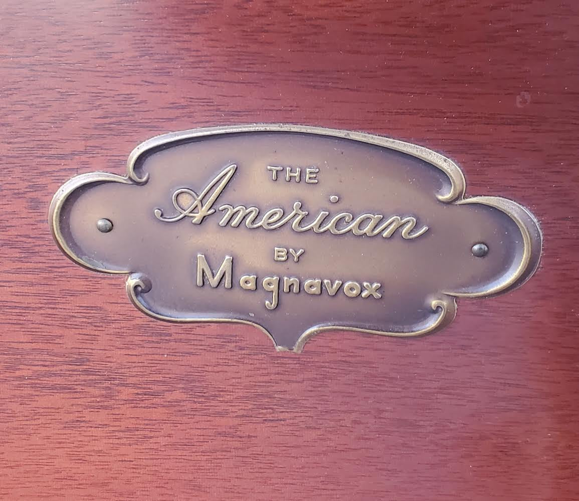 the American by Magnavox stereo cabinet mahogany vintage