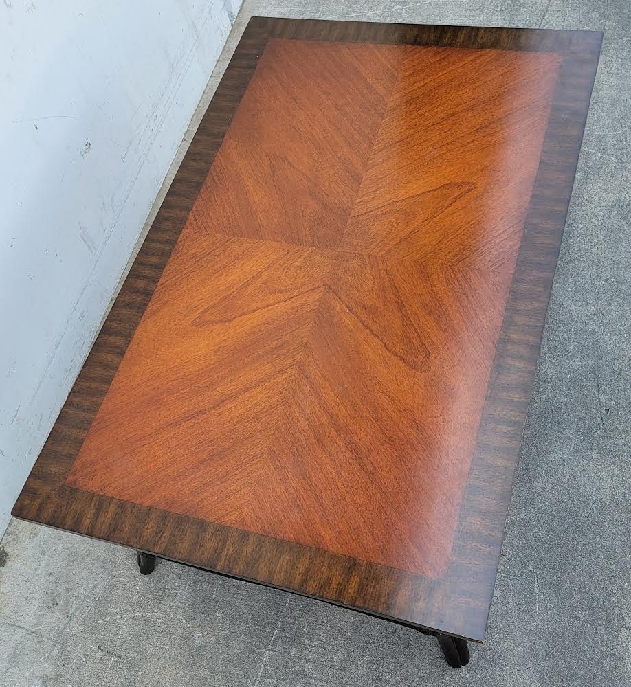 Dark wood coffee table
