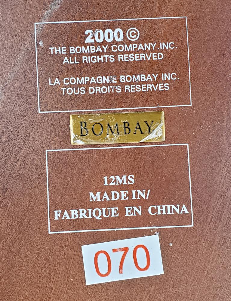 Bombay side/end table dark wood