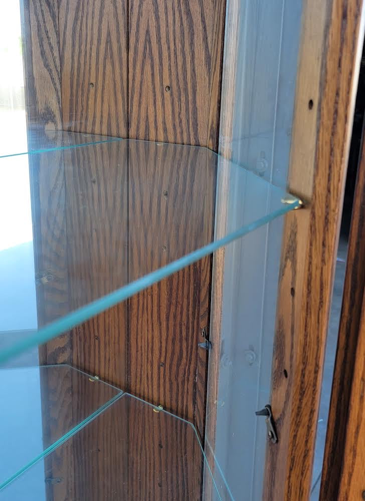Curio corner display cabinets lighted (2 available/ $200 each)