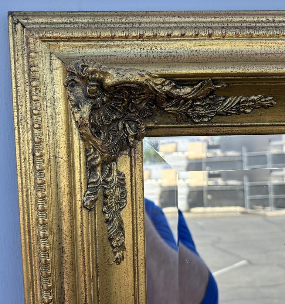 Large Gold Silverwood Products by Costco Wood Carved Gold mirror