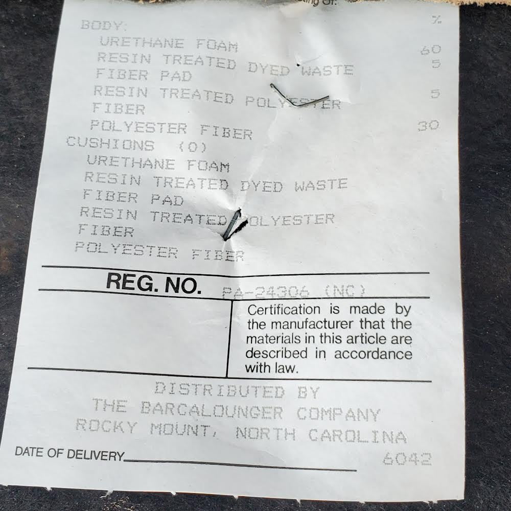 brown faux leather recliner armchair