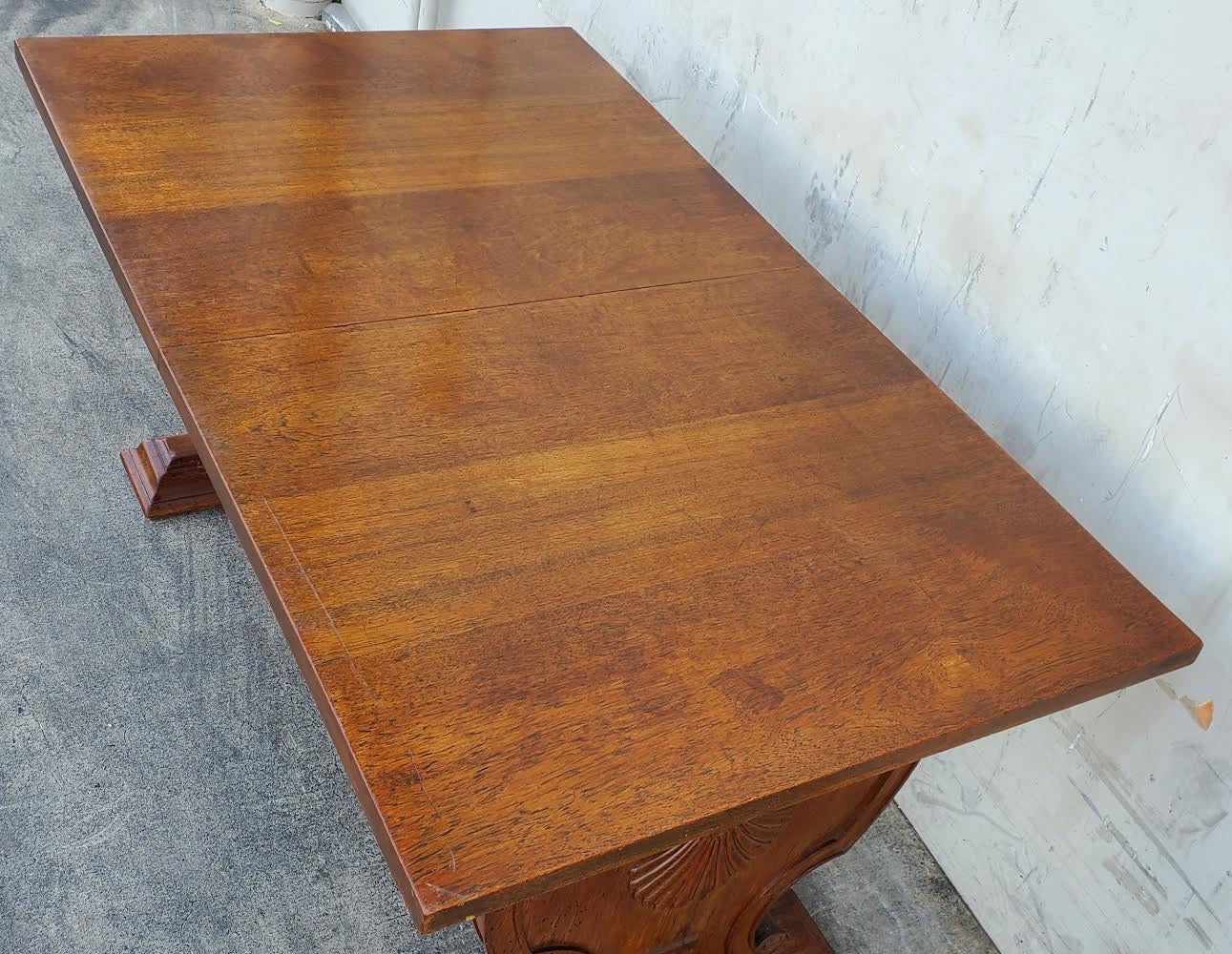 dining table trestle style antique/vintage