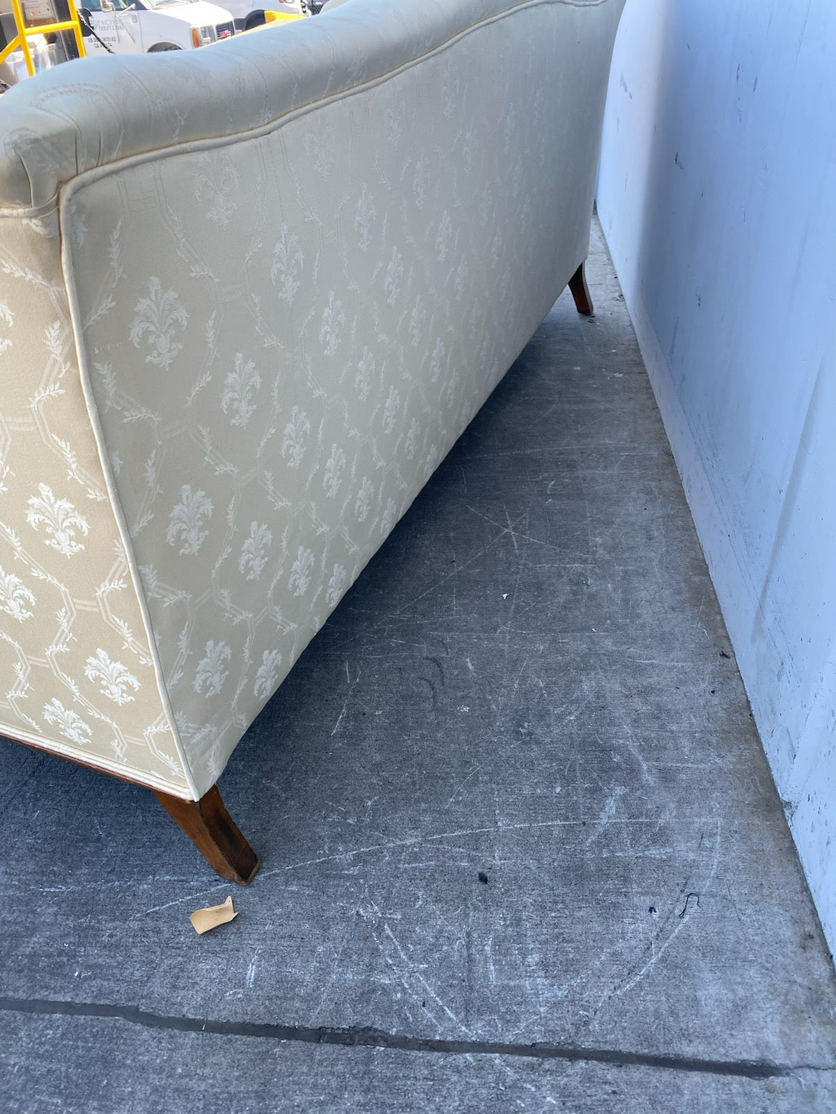 Vintage Chippendale hickory chair style cream/ivory sofa/couch