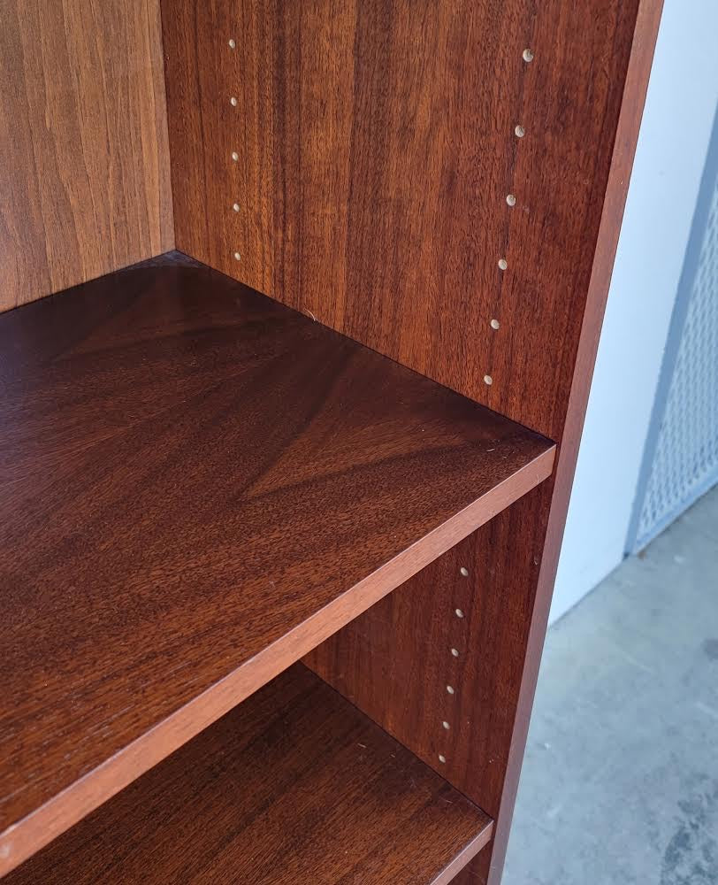 Dark wood danish teak modern style short/small bookcase/ bookshelf
