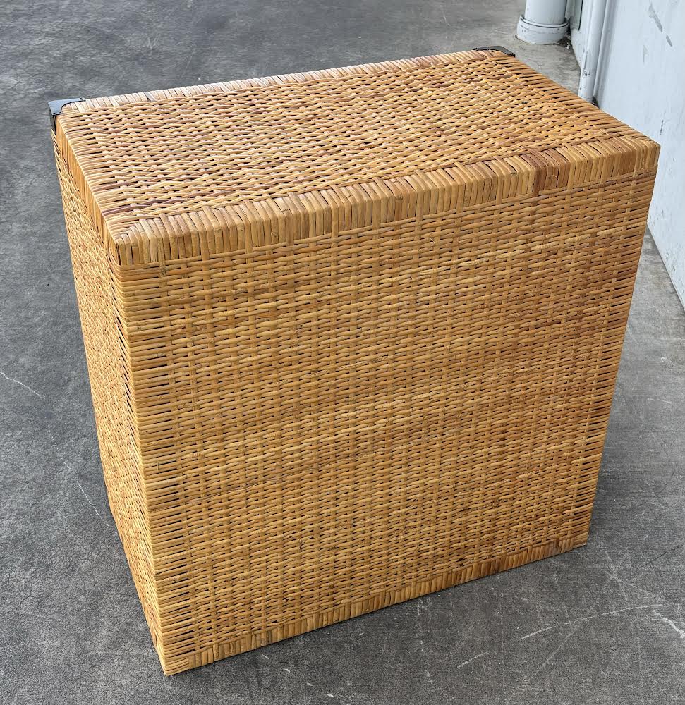 Late 20th Century Vintage Coastal Wrapped Rattan Chest of Drawers