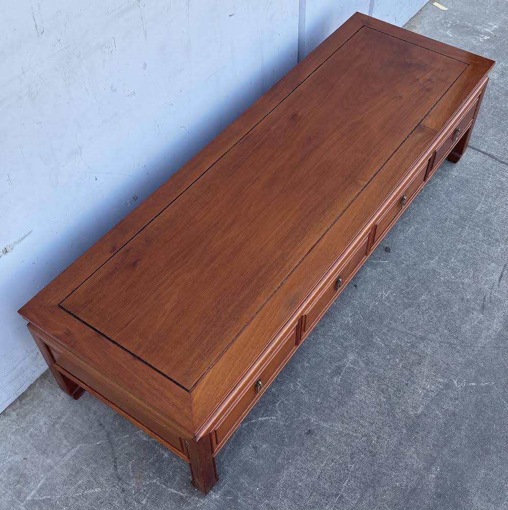 Antique Chinese Mid Century Coffee Table Long